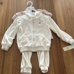 C&C California Kids Cream Hooded Baby Tracksuit 3 Piece Set
